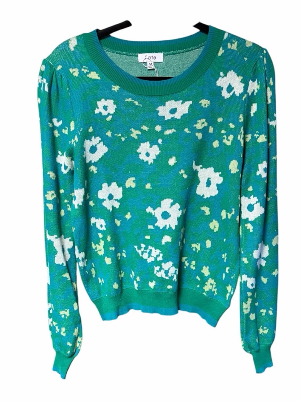 Fate Green Floral Crewneck Sweater